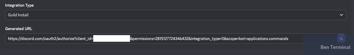 Discord Bot 邀請 URL