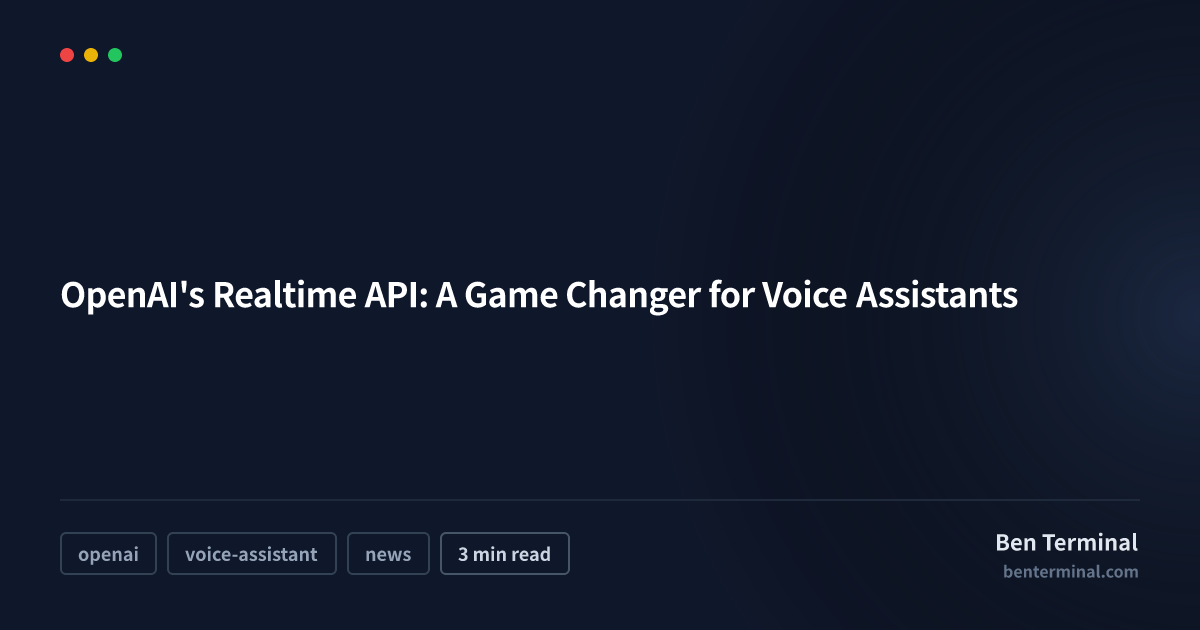 OpenAI Realtime API for enterprise voice assistants