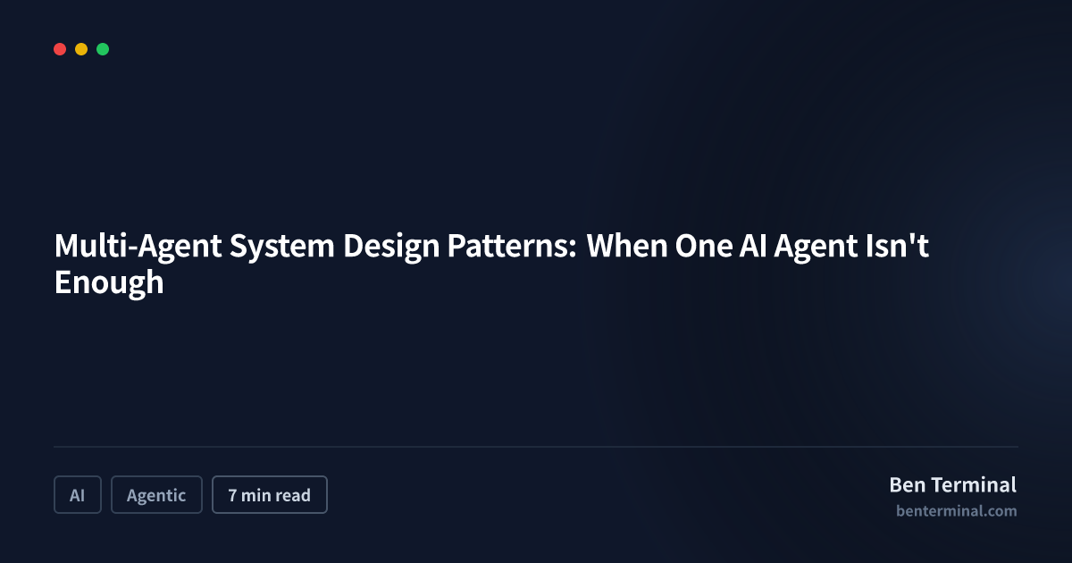 Multi-agent system design patterns — coordinator, pipeline and iterative refinement